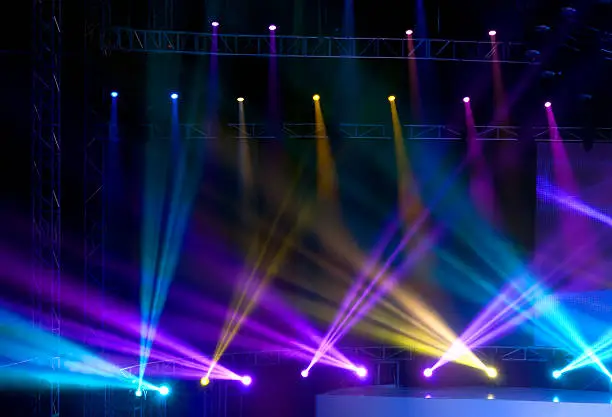 Photo of Vector Stage Spotlight with Laser rays