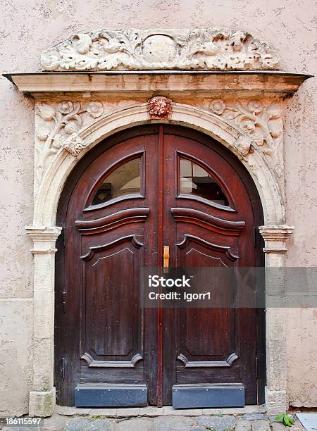 Wooden Door Stock Photo - Download Image Now - Art Nouveau, Gate, Ancient