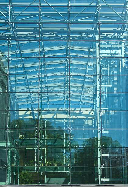 istock Glass Facade of Modern Minimalistic Building, Future Architecture 186115664