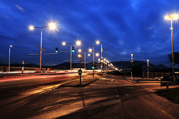 istock Fast moving cars at night 186115693