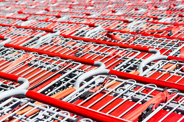 istock Shopping cart background. 186117424