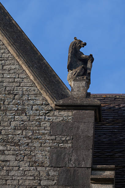 istock Stone carving of a griffen in profile 186117492
