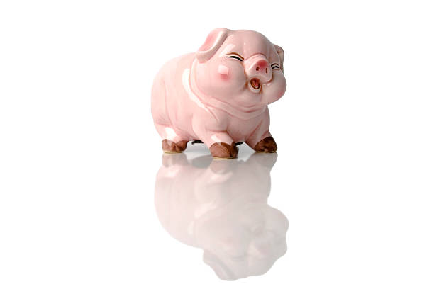 istock Piggy bank on a white background 186119566