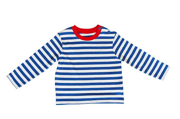 baby striped long sleeve t-shirt isolated
