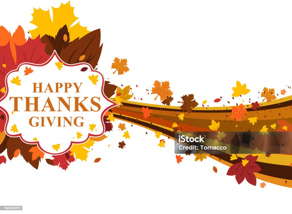 Celebración del Día de Acción de Gracias en el otoño de diseño de cartel Banner - arte vectorial de Día de Acción de Gracias libre de derechos