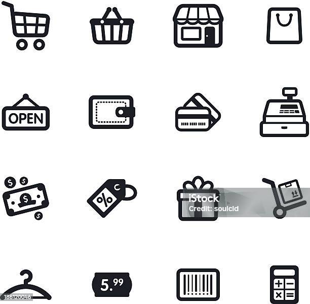 Shopping Symbole Stock Vektor Art und mehr Bilder von Icon - Icon, Ausverkauf, Bankkarte