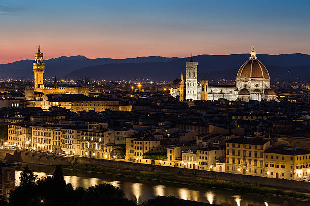 istock Cathedral Santa Maria dei Fiore at night, Florence 186120435