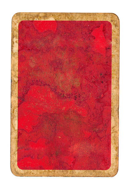istock old grunge playing card paper red cover background 186121185