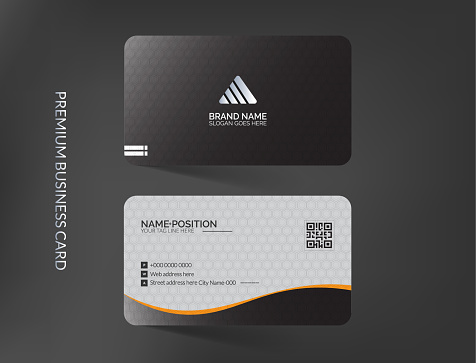 Professional business card template with mockup and icons,symbol design