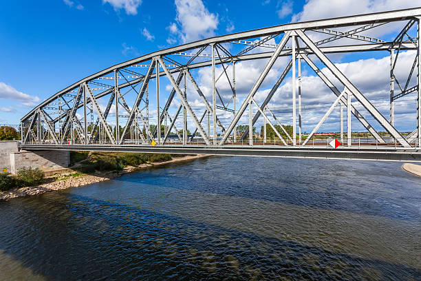 istock Historical railway bridge in Tczew, Poland 186123428