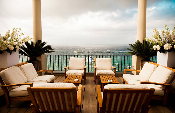 istock Beautifull view from balcony at Capri island 186123781