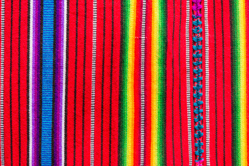 Handmade traditional guatemalan design fabric