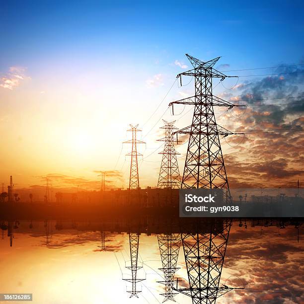 High Voltage Post Stock Photo - Download Image Now - Tower, Vitality, Air Pollution