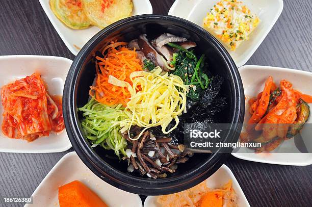 Bibimbap Stock Photo - Download Image Now - Asian Culture, Bean Sprout, Beef