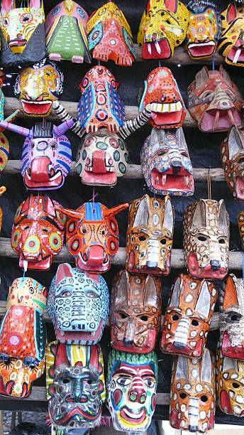 istock Wood masks. Guatemala 186126768