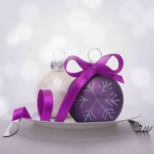istock Christmas ball decoration on plate. 186127293