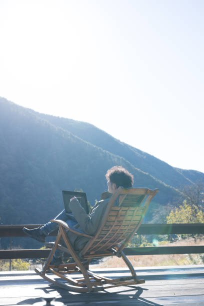istock Man working remotely in the mountains Autumn/Winter 1861302163