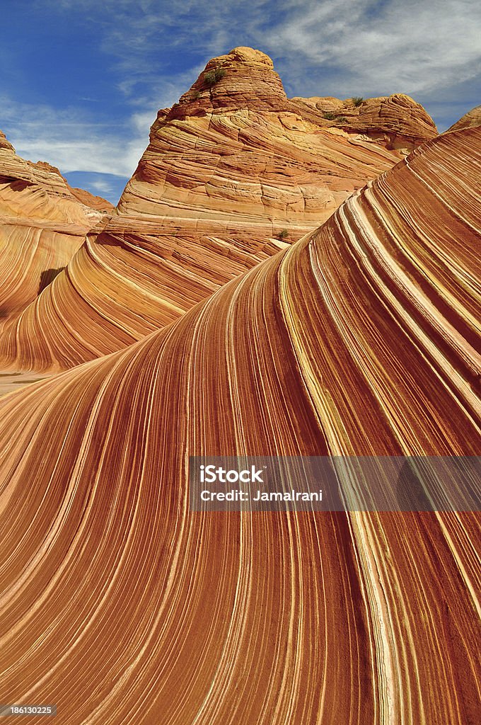 Beautiful Wave Rock Formation «The Wave» Coyote Buttes, Arizona Arizona Stock Photo