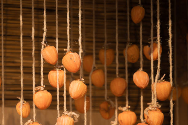 日本の吊り柿干し柿