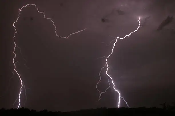 Double lightningstrike near Malpensa Airport Italy