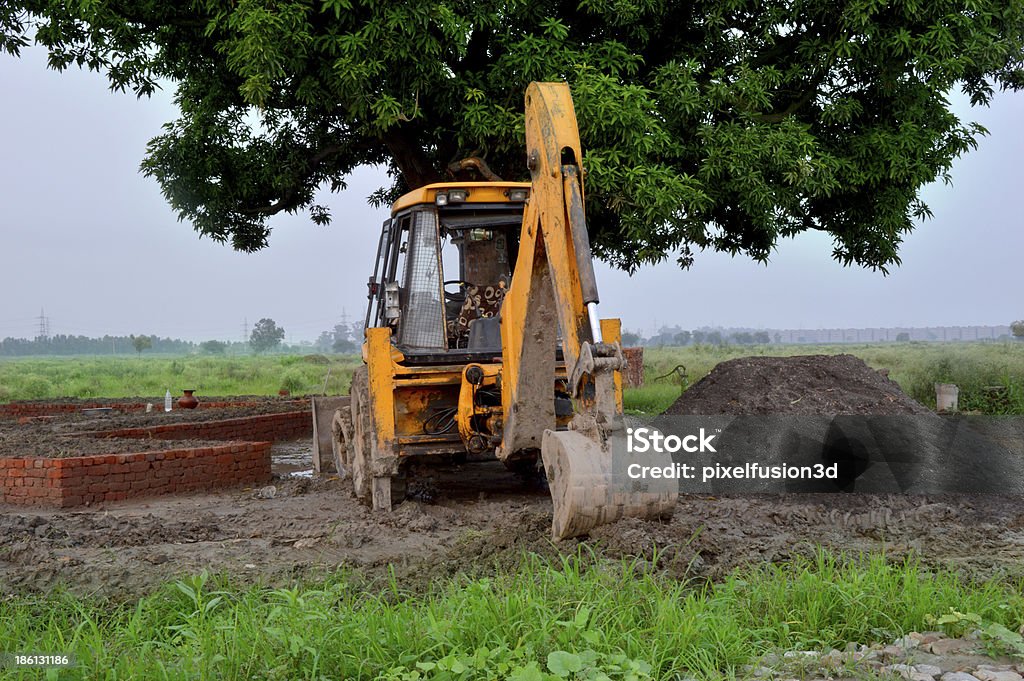 JCB Crane - Foto de stock de Amarelo royalty-free