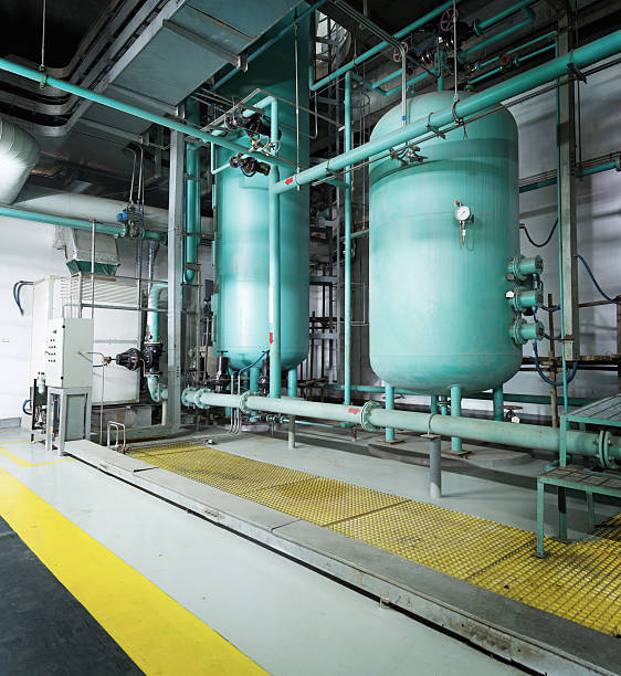 istock Large industrial boiler room 186131756