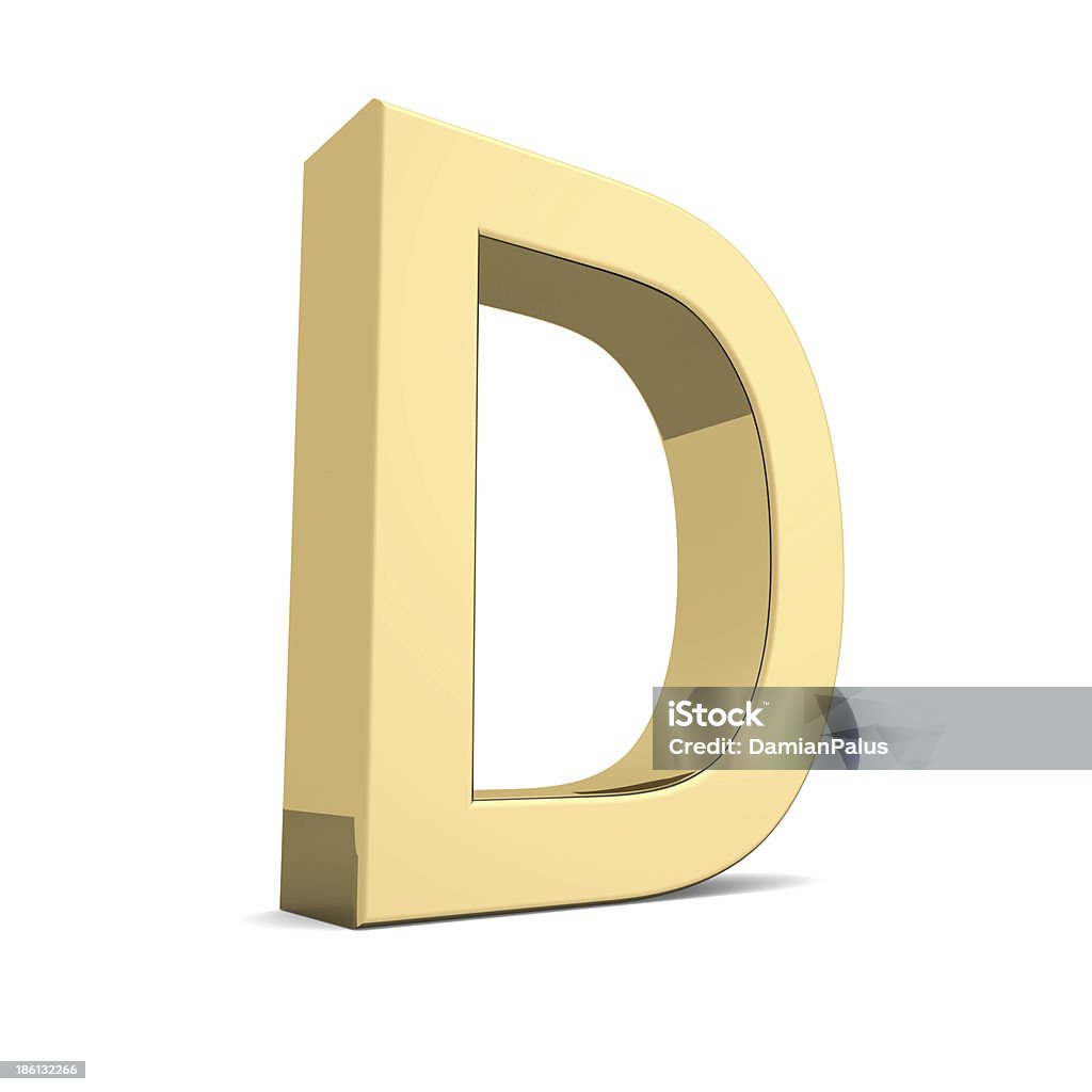 Złote litery D - Zbiór zdjęć royalty-free (Alfabet)
