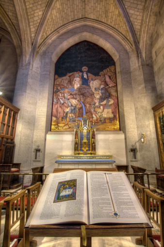 The Bible and the Crucifix Altar at Grace Cathedral in San Francisco