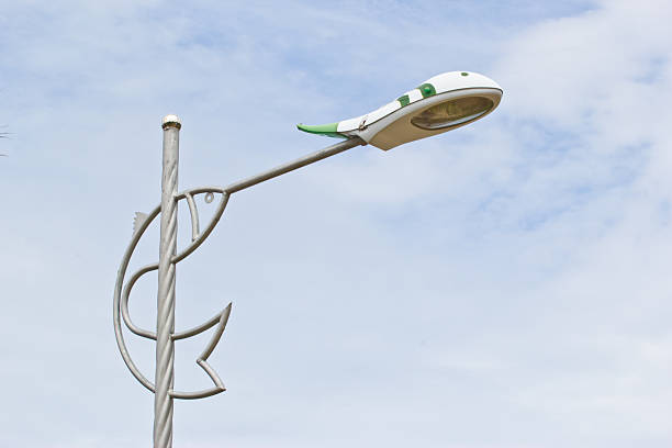 street - light abstract against blue sky