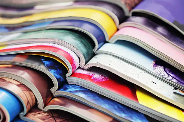 Photo of stack of magazines