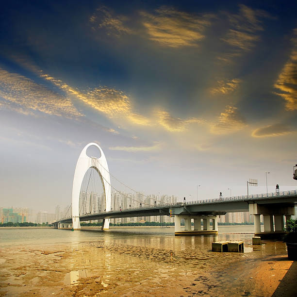 China Guangzhou Bridge stock photo