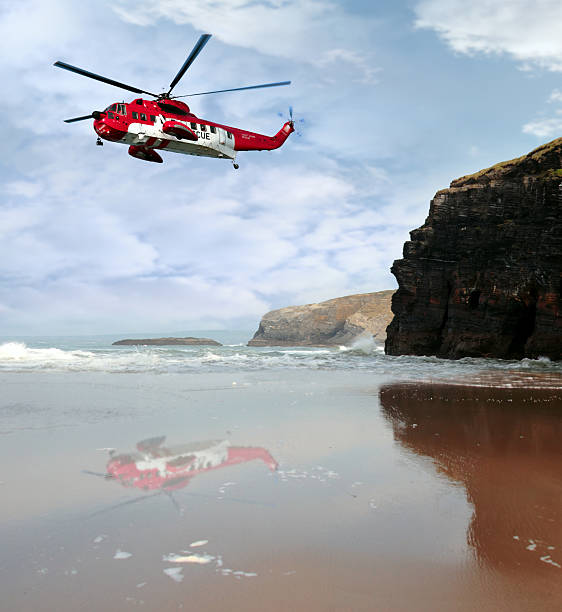 air sea rescue coast search stock photo