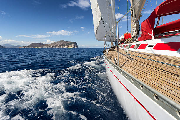 istock Sail Boat in Sardinia coast, Italy 186136456