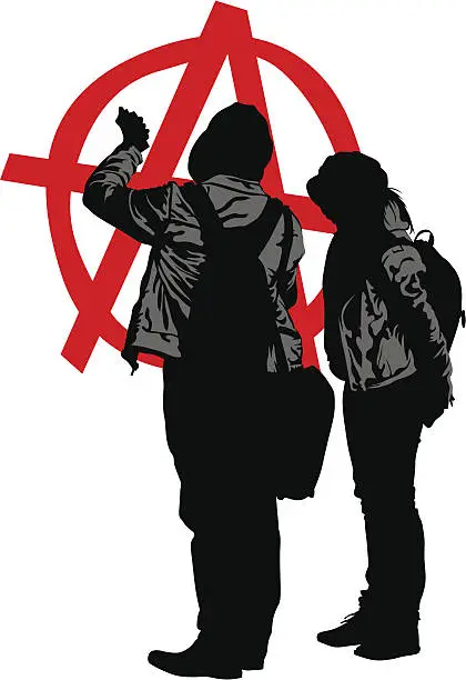 Vector illustration of Anarchy couple