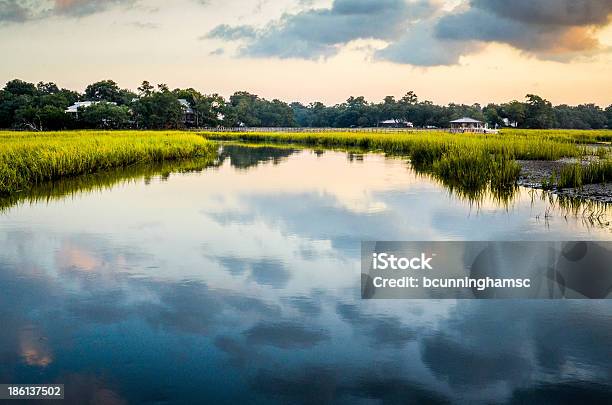 Parrot Creek In Charleston South Carolina Stock Photo - Download Image Now - Charleston - South Carolina, South Carolina, Marsh