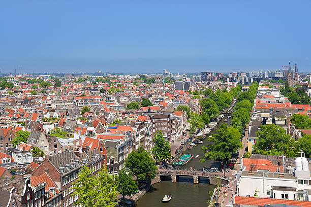 istock Amsterdam channel in a summer day 186137809