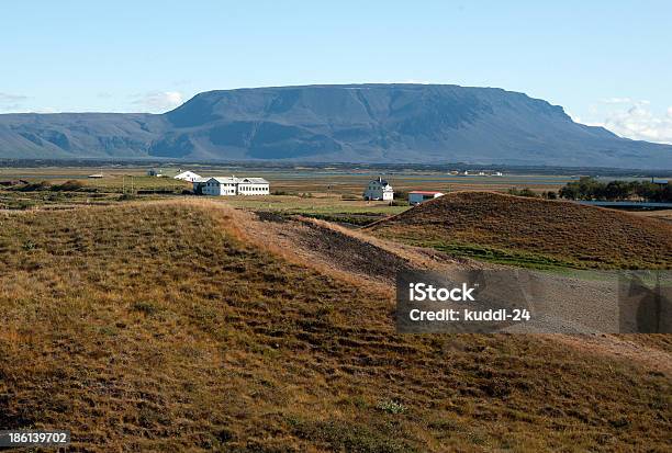 Iceland Volcano View From Pseudocrater Stock Photo - Download Image Now - Blue, Congregation, Europe