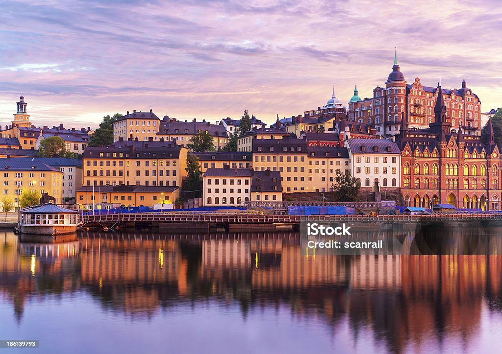 져녁 풍경을 Stockholm, Sweden - 로열티 프리 쇠더말름 스톡 사진