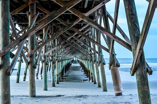istock Under the Pier, Folly Beach, SC 186140555