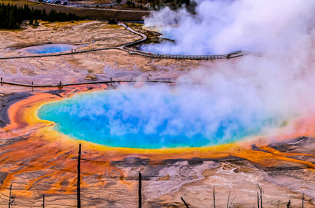 istock Grand Prismatic Geyser from above 186142349