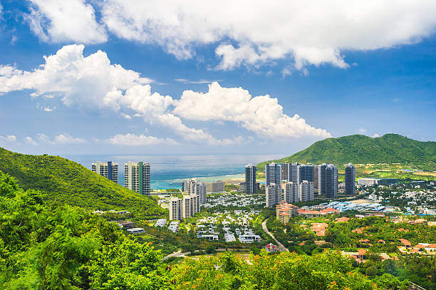 Overview of Sanya city, Hainan Province, China stock photo