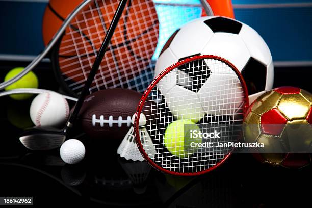 Sports Equipment Stock Photo - Download Image Now - Activity, Badminton - Sport, Baseball - Ball