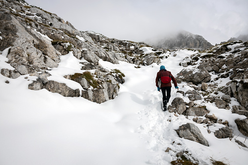 One Woman Conquering Adversity and Beauty of Solo Hiking in High Mountains Out of the Season