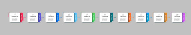 istock Vector Infographic design business template with icons and 10 options or steps. 1861443388