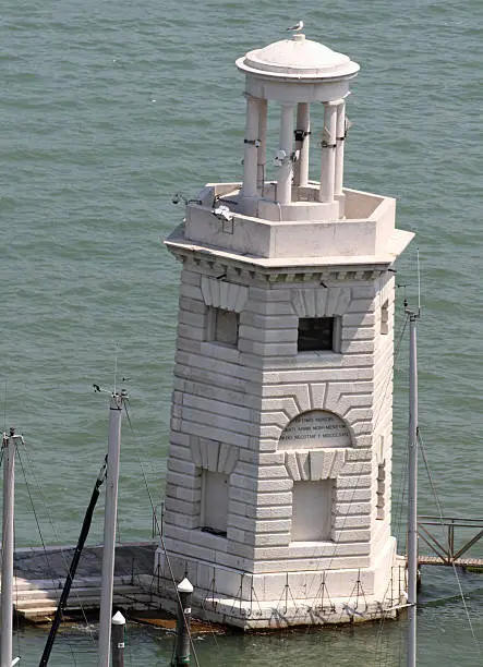 Photo of old lighthouse on the island of San Giorgio in Venice