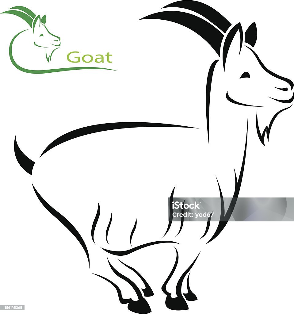 Vector image of an goat Vector image of an goat on white background Agriculture stock vector