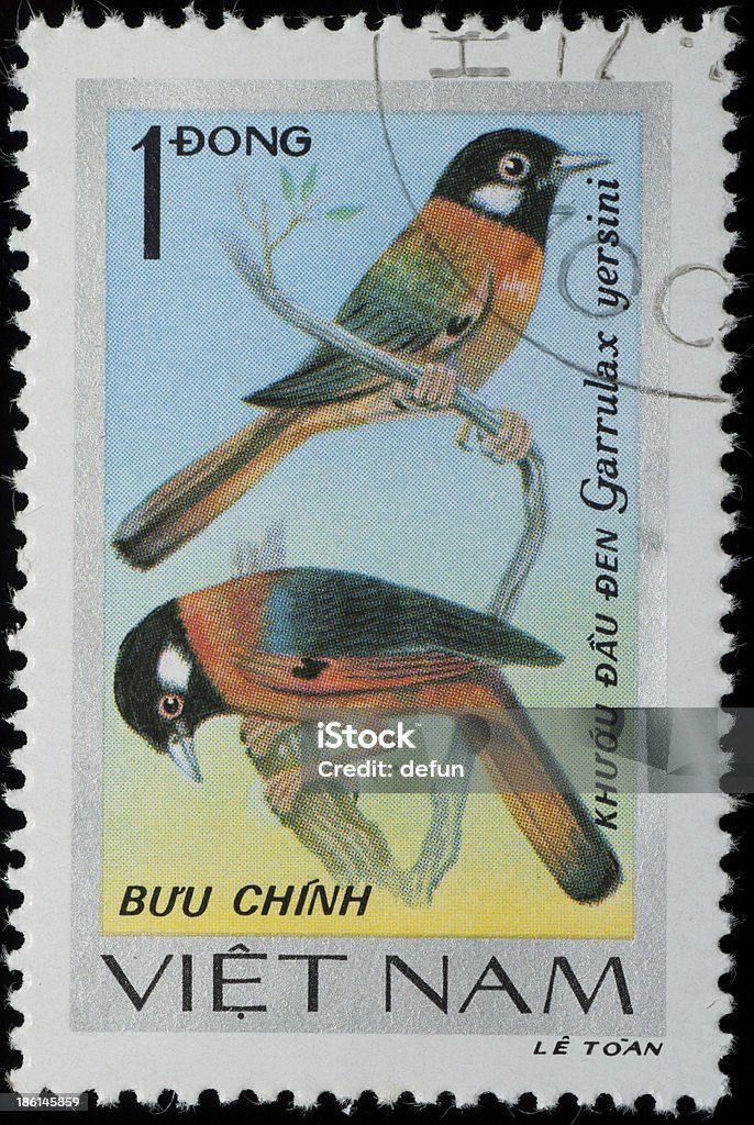 VIETNAM Briefmarke Tier songbird - Lizenzfrei 1978 Stock-Foto