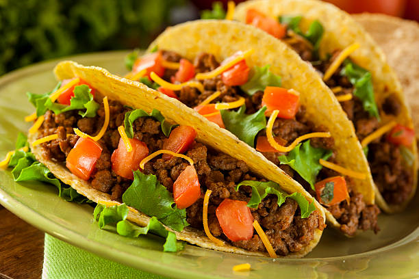 istock Homemade Ground Beef Tacos 186145871