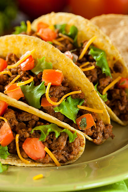 istock Homemade Ground Beef Tacos 186145876