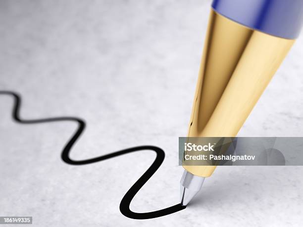 Pen Stock Photo - Download Image Now - Autographing, Ballpoint Pen, Black Color